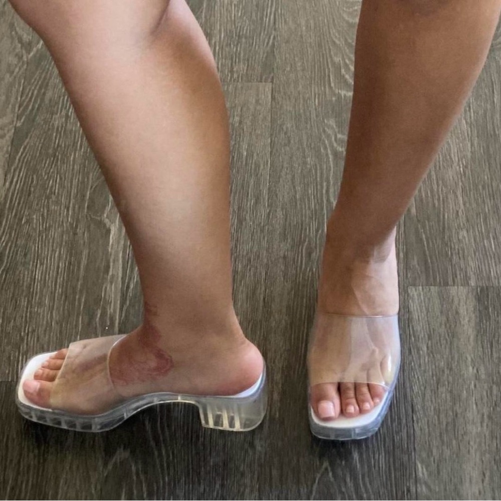 Urban Outfitters Transparent Women's Block Heel Sandals